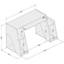 Ver imagem 4 de Mesa Gamer Escrivaninha Kyoto com 3 Nichos - Preto Vermelho