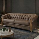 Ver imagem 3 de Sofá Milano 2 Lugares 188cm Café Courino Milani Movelaria