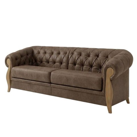 Sofá Milano 2 Lugares 188cm Café Courino Milani Movelaria