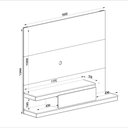 Ver imagem 3 de Painel Home Suspenso Sala para TV até 50" Grafite