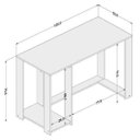 Ver imagem 4 de Mesa Gamer Escrivaninha Singapura 1 Nicho - Preto/vermelho