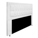 Ver imagem 2 de Cabeceira Estofada Bianca 140cm para Cama Box Casal Quarto Suede Branco Neve - ADJ Decor