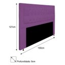 Ver imagem 3 de Cabeceira Estofada Bianca 160cm para Cama Box Queen Size Quarto Suede Roxo - ADJ Decor
