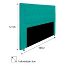 Ver imagem 3 de Cabeceira Estofada Bianca 195cm para Cama Box King Size Quarto Suede Azul Turquesa - ADJ Decor
