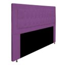 Ver imagem 2 de Cabeceira Estofada Bianca 195cm para Cama Box King Size Quarto Corino Roxo - ADJ Decor