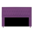 Ver imagem 1 de Cabeceira Estofada Bianca 195cm para Cama Box King Size Quarto Corino Roxo - ADJ Decor