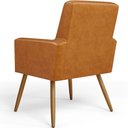 Ver imagem 7 de Kit 03 Poltronas Decorativa para Sala de Estar Maria W01 Pés Palito Couríssimo Whisky - Lyam Decor
