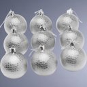 Ver imagem 2 de Kit 24 Bolas Natal Prata Enfeite Natalino Árvore Natal 60mm