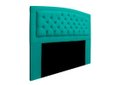 Ver imagem 2 de Cabeceira Estofada Geovana 160cm para Cama Box Queen Size Quarto Corino Azul Turquesa - ADJ Decor