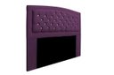 Ver imagem 2 de Cabeceira Estofada Geovana 140cm para Cama Box Casal com Botões Strass Cristais Corino Roxo - Adj de