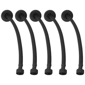 Kit 5 Engate Mangueira Flexível Black Trançado Aço Inox 60cm