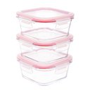 Ver imagem 3 de Kit com 3 Potes de Vidro Hermético 520ml Quadrado Invicta