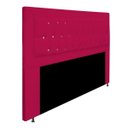 Ver imagem 2 de Cabeceira Estofada Bianca 140cm para Cama Box Casal com Botões Strass Cristais Suede Rosa Pink - Adj