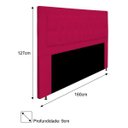 Ver imagem 3 de Cabeceira Estofada Bianca 160cm para Cama Box Queen Size Quarto Corino Rosa Pink - ADJ Decor