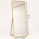 Ver imagem 3 de Espelho Retangular Corpo Inteiro C/ Moldura 170 X 70 Grande:dourado