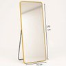 Espelho Retangular Corpo Inteiro C/ Moldura 170 X 70 Grande:dourado - 3