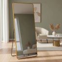 Ver imagem 2 de Espelho Retangular Corpo Inteiro c/ Moldura 150 x 60 Grande:Dourado
