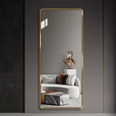 Ver imagem 6 de Espelho Retangular Corpo Inteiro c/ Moldura 150 x 60 Grande:Dourado