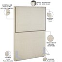Ver imagem 6 de Cabeceira Cama Box Solteiro 100 Cm Linho Champagne