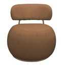 Ver imagem 4 de Poltrona Decorativa Greta Base Fixa Ouro Fosco Bouclé Terracota - Nexta Casa