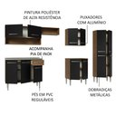 Ver imagem 5 de Armário de Cozinha Completa 293cm com Pia Rustic/Preto Emilly Madesa 09