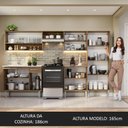 Ver imagem 6 de Armário de Cozinha Completa 293cm com Pia Rustic/Preto Emilly Madesa 09