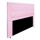 Ver imagem 2 de Cabeceira Estofada Bianca 140cm para Cama Box Casal Quarto Corino Rosa Bebê - ADJ Decor