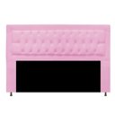 Ver imagem 1 de Cabeceira Estofada Bianca 140cm para Cama Box Casal Quarto Corino Rosa Bebê - ADJ Decor