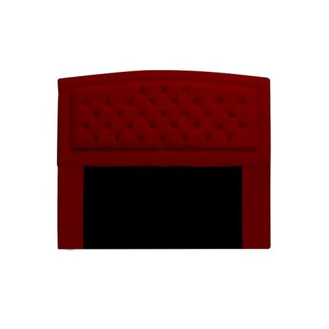 Cabeceira Estofada Geovana 195cm para Cama Box King Size Quarto Corino Vermelho Marsala Bordô - Adj