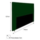Ver imagem 3 de Cabeceira Estofada Bianca 140cm para Cama Box Casal Quarto Suede Verde Escuro Musgo - ADJ Decor
