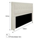 Ver imagem 3 de Cabeceira Estofada Bianca 160cm para Cama Box Queen Size Quarto Corino Bege - ADJ Decor