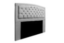 Ver imagem 2 de Cabeceira Estofada Geovana 140cm para Cama Box Casal com Botões Strass Cristais Corino Cinza - Adj D