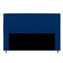 Ver imagem 1 de Cabeceira Estofada Bianca 140cm para Cama Box Casal Quarto Corino Azul Marinho - ADJ Decor