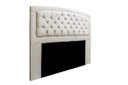 Ver imagem 2 de Cabeceira Estofada Geovana 195cm para Cama Box King Size Quarto Corino Bege - ADJ Decor