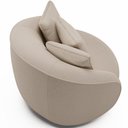 Ver imagem 5 de Poltrona Decorativa para Sala de Estar Base Giratória Witta M03 Linho Cru - Lyam Decor