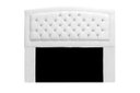 Ver imagem 1 de Cabeceira Estofada Geovana 195cm para Cama Box King Size com Botões Strass Cristais Corino Branco Ne