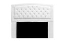 Ver imagem 1 de Cabeceira Estofada Geovana 160cm para Cama Box Queen Size Quarto Corino Branco Neve - ADJ Decor