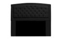 Ver imagem 1 de Cabeceira Estofada Geovana 195cm para Cama Box King Size Quarto Corino Preto - ADJ Decor