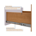 Ver imagem 4 de Comoda Baiao 4 Gavetas Amendoa Clean/off White