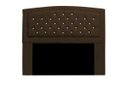Ver imagem 1 de Cabeceira Estofada Geovana 195cm para Cama Box King Size com Botões Strass Cristais Corino Marrom -