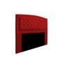 Cabeceira Estofada Geovana 140cm Para Cama Box Casal Com Botões Strass Cristais Suede Vermelho - ADJ - 2