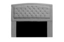 Ver imagem 1 de Cabeceira Estofada Geovana 195cm para Cama Box King Size com Botões Strass Cristais Corino Cinza - a