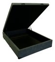 Ver imagem 3 de Base Box Casal com Baú 1,38 X 1,88 Blindada & Reforçada Cor Cinza Suede