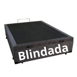 Base Box Casal com Baú 1,38 X 1,88 Blindada & Reforçada Cor Cinza Suede