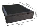 Ver imagem 4 de Base Box Casal com Baú 1,38 X 1,88 Blindada & Reforçada Cor Cinza Suede