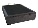 Ver imagem 2 de Base Box Casal com Baú 1,38 X 1,88 Blindada & Reforçada Cor Cinza Suede