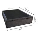 Ver imagem 4 de Base Box Casal com Baú 1,38 X 1,88 Blindada & Reforçada Cor Cinza Suede