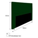Ver imagem 3 de Cabeceira Estofada Bianca 195cm para Cama Box King Size Quarto Suede Verde Escuro Musgo - ADJ Decor