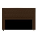 Ver imagem 1 de Cabeceira Estofada Bianca 195cm para Cama Box King Size Quarto Corino Marrom - ADJ Decor