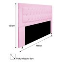 Ver imagem 3 de Cabeceira Estofada Bianca 160cm para Cama Box Queen Size com Botões Strass Cristais Corino Rosa Bebê